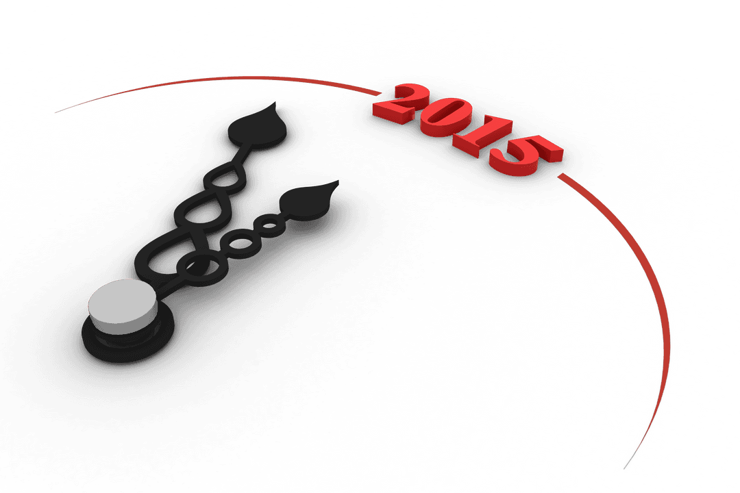 2015 New Year Celebration Modern Transparent Design