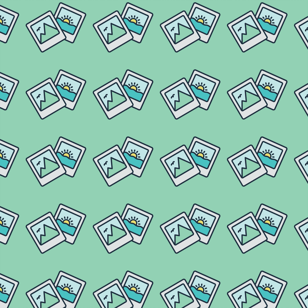 Seamless Photography Symbols Pattern on Transparent Surface