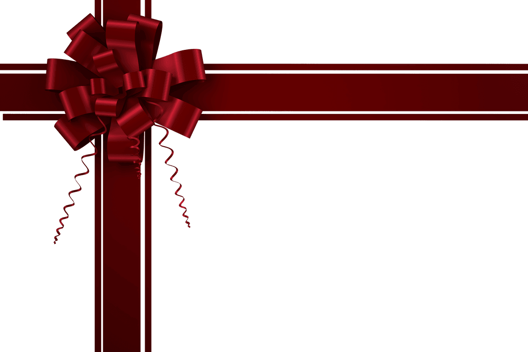 Transparent Red Ribbon Bow for Gifts and Decorations