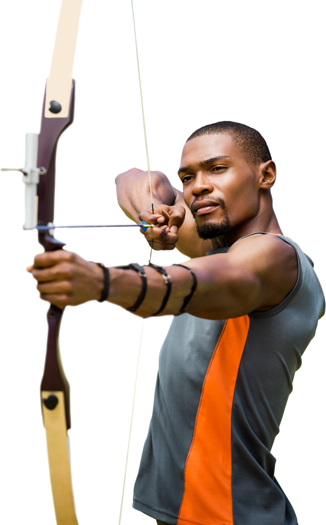 African American Archer Shooting Bow Isolated on Transparent Background - Download Free Stock Images Pikwizard.com