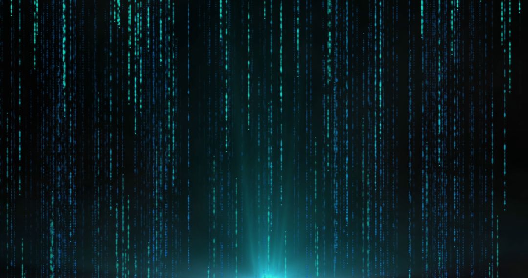 Abstract Neon Digital Code Rainfall