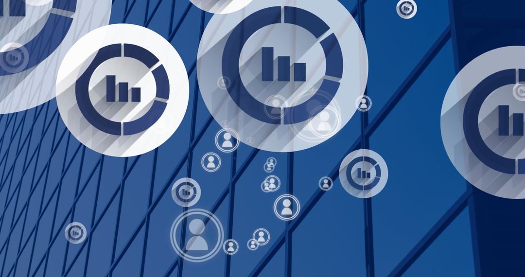 Digital Network Connections Overlaying Cityscape