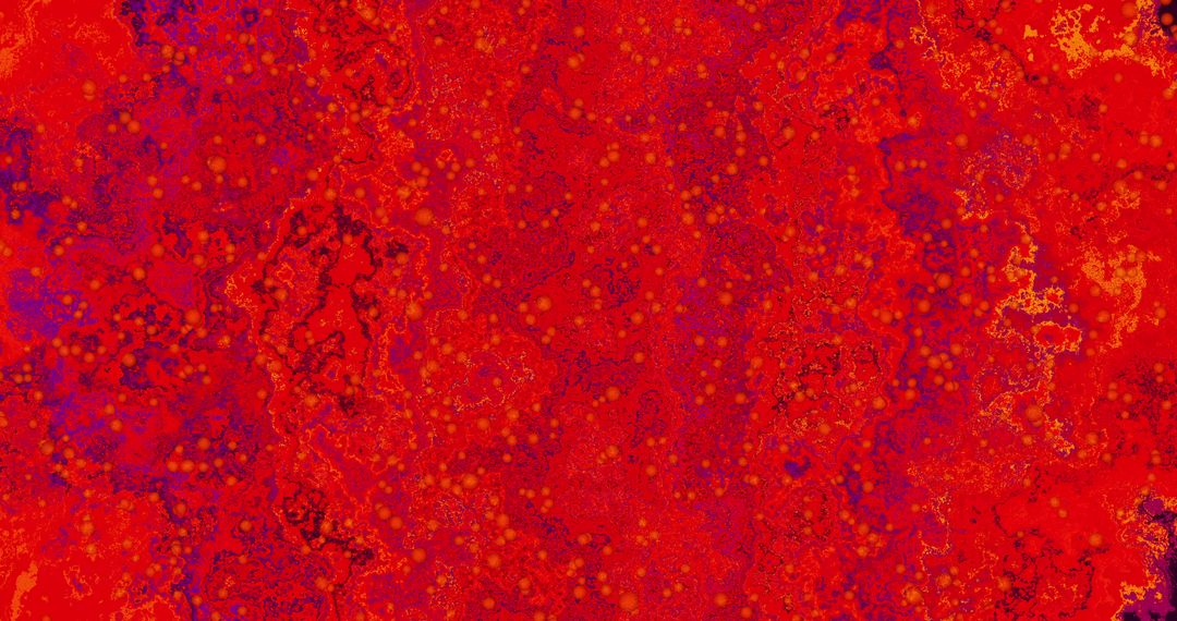 DNA Strand on Vibrant Red Background with Abstract Patterns