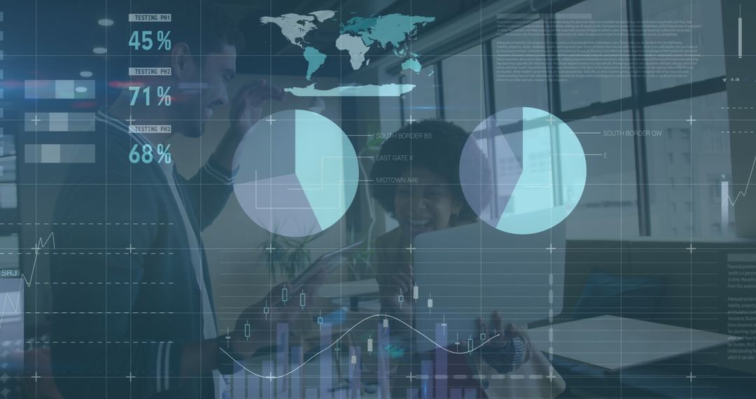 Innovative Data Processing with Diverse Teamwork in Modern Office