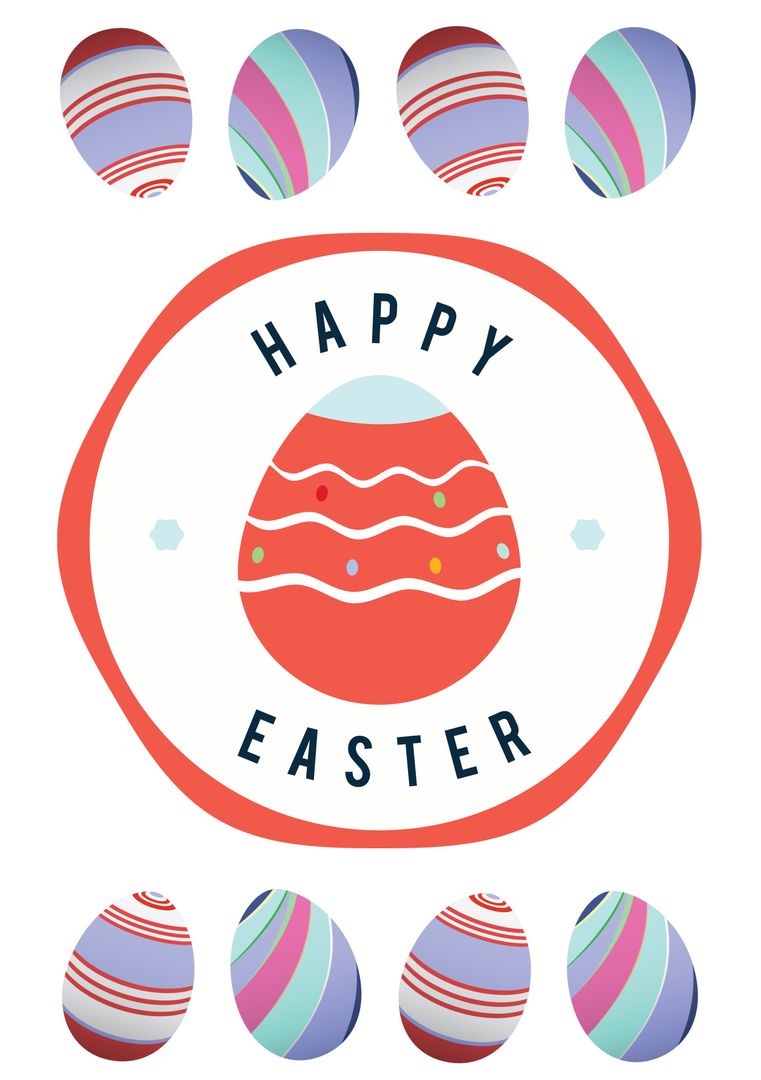 Colorful Easter Egg Greeting in Festive Style