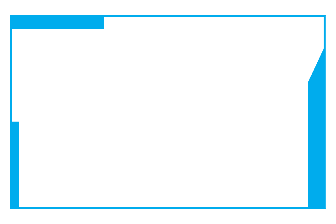 Blue Frame with Transparent Background for Copy Space Design