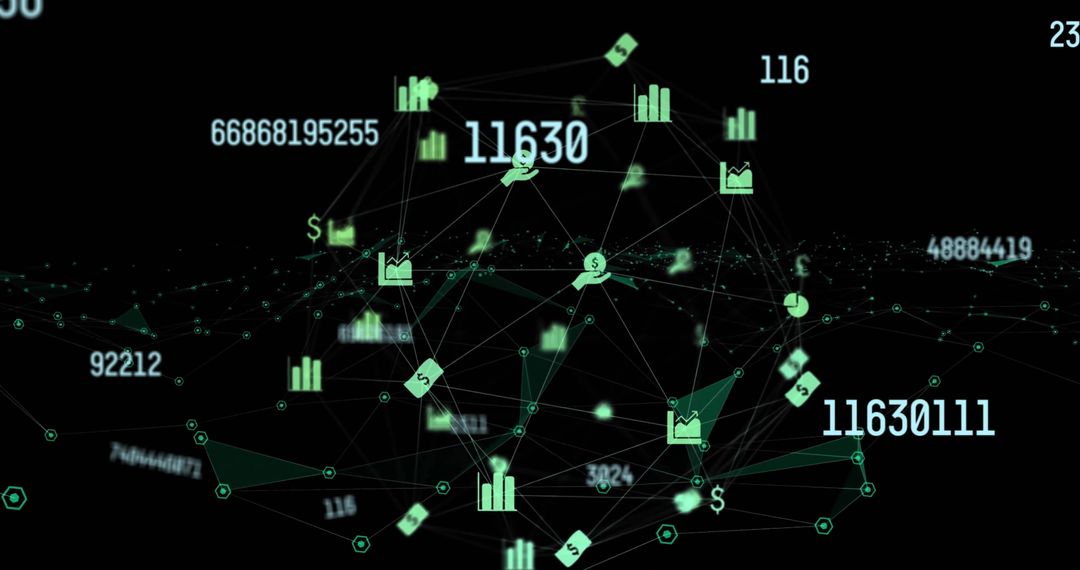 Digital financial data visualization with network graphs