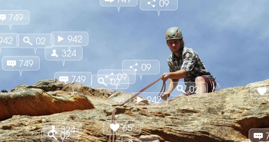 Adventure Climbing Explored with Digital Interaction Icons