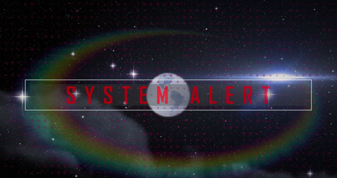 System Alert Notification with Holographic Globe