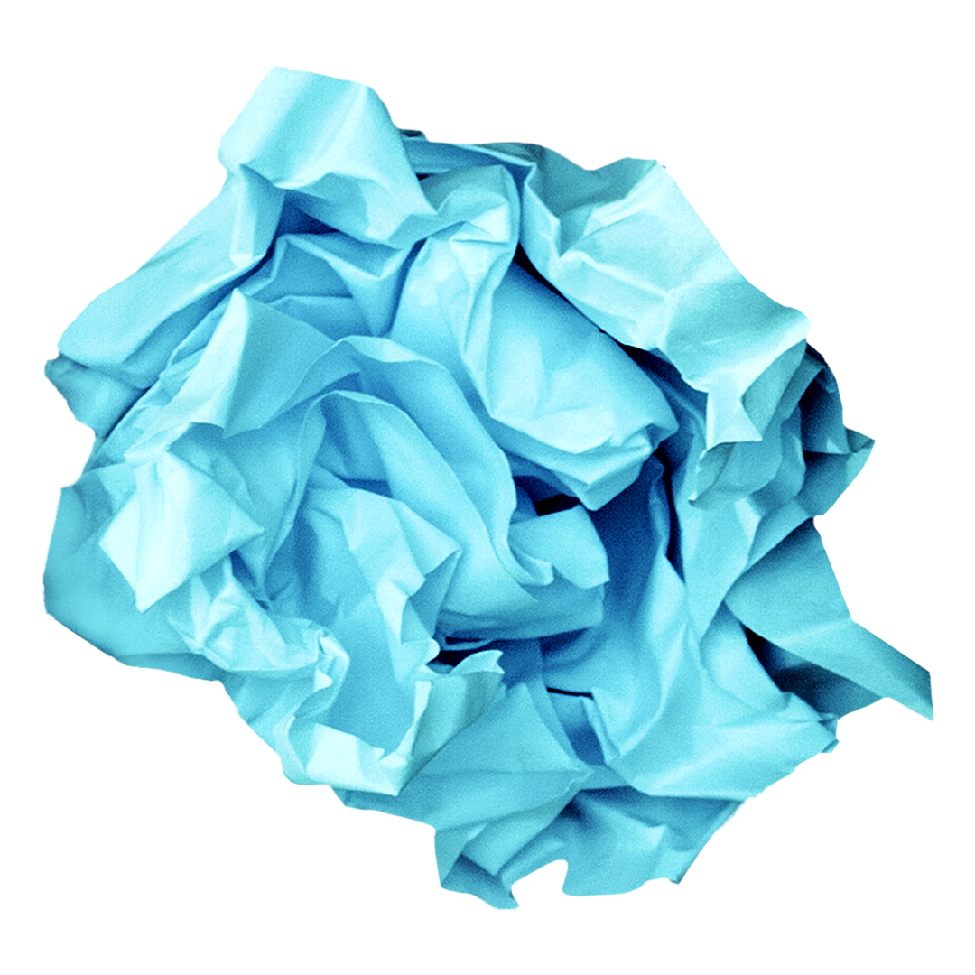 Crumpled Blue Paper Ball Transparent Background Digital Illustration - Download Free Stock Images Pikwizard.com