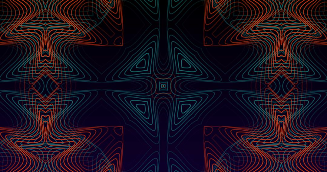 Glowing Kaleidoscope Abstract Shapes in Hypnotic Loop