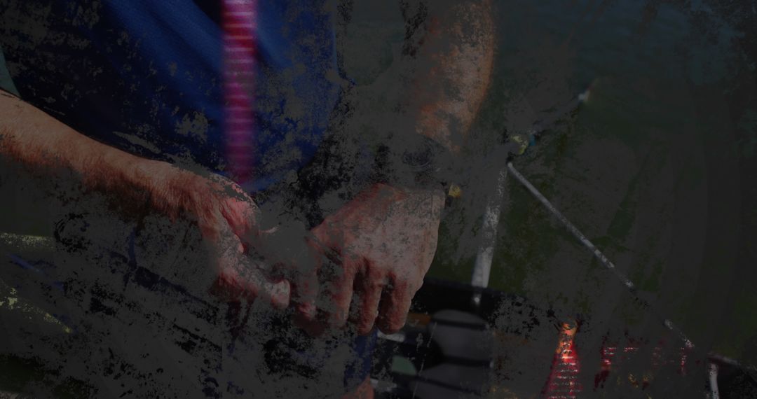 Rustic Backyard Grilling Close-Up with Charcoal and Embers