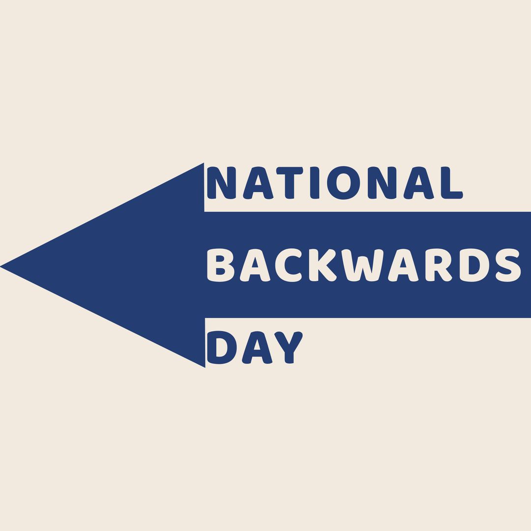 National Backwards Day Concept with Leftpointing Arrow