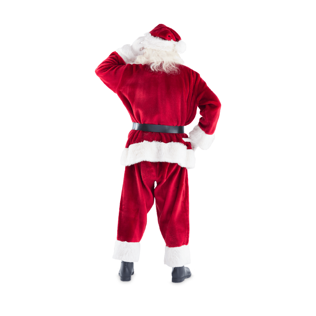 Transparent Santa Claus Vector Back Pose