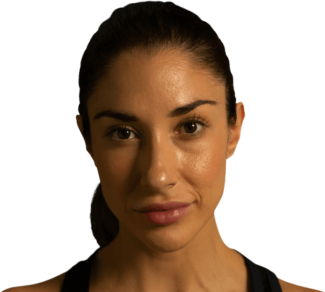 Transparent Confident Woman Portrait Close-Up Expression