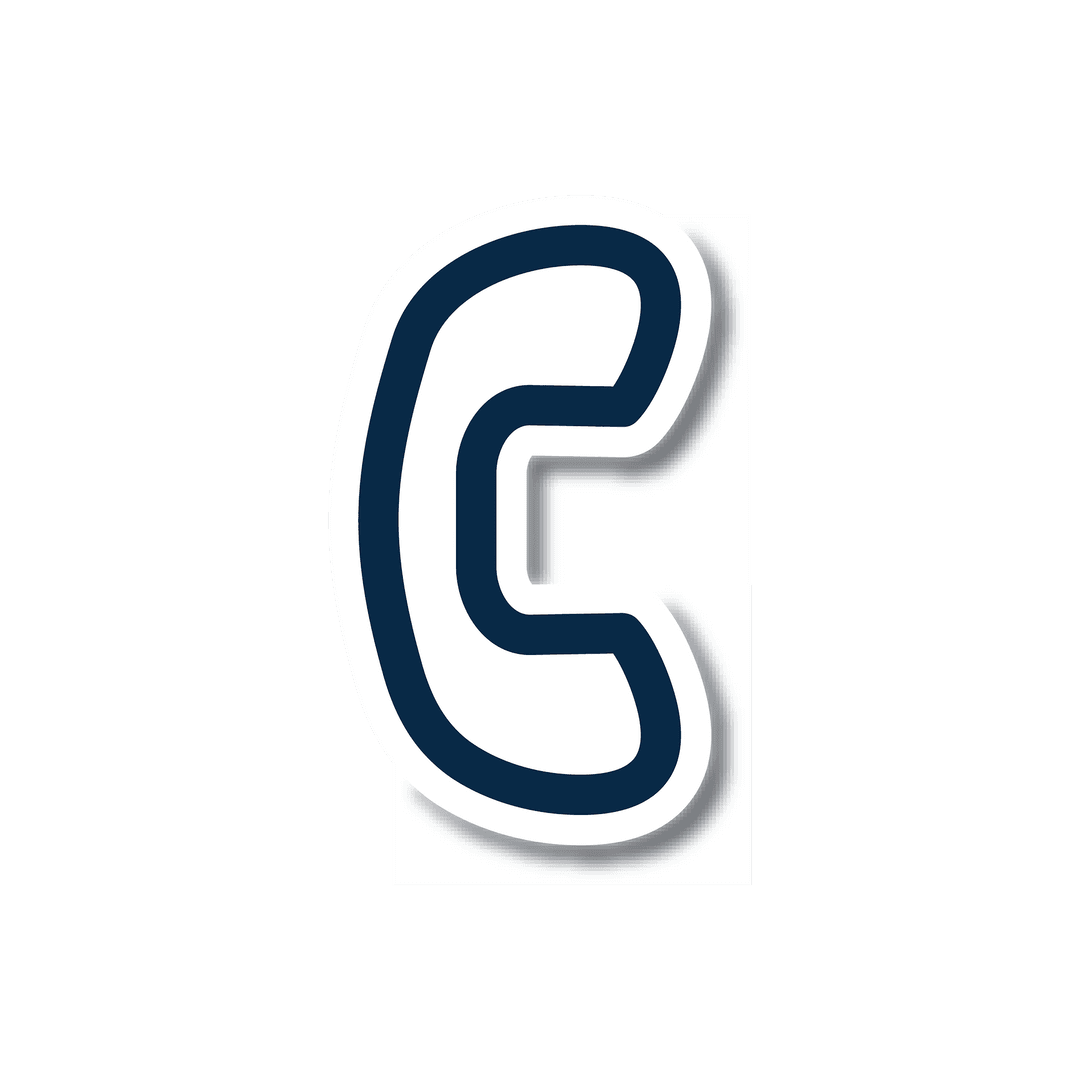 Blue Phone Symbol on Transparent Background Isolated Illustration