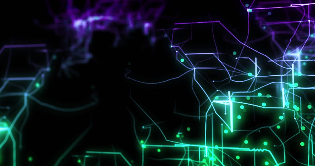 Futuristic Neon Digital Interface Display