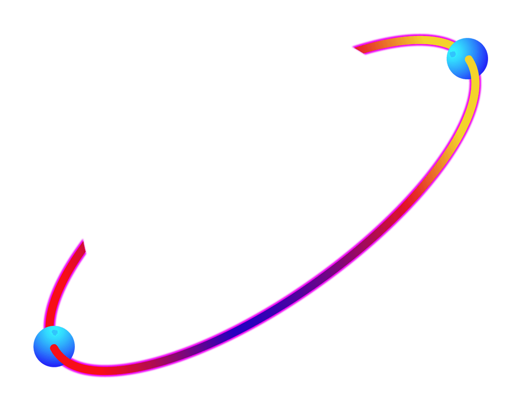 Vibrant Digital Orbit with Transparent Background Nodes