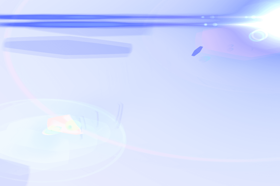 Abstract Transparent Symbol with Soft Blue Hues and Rays