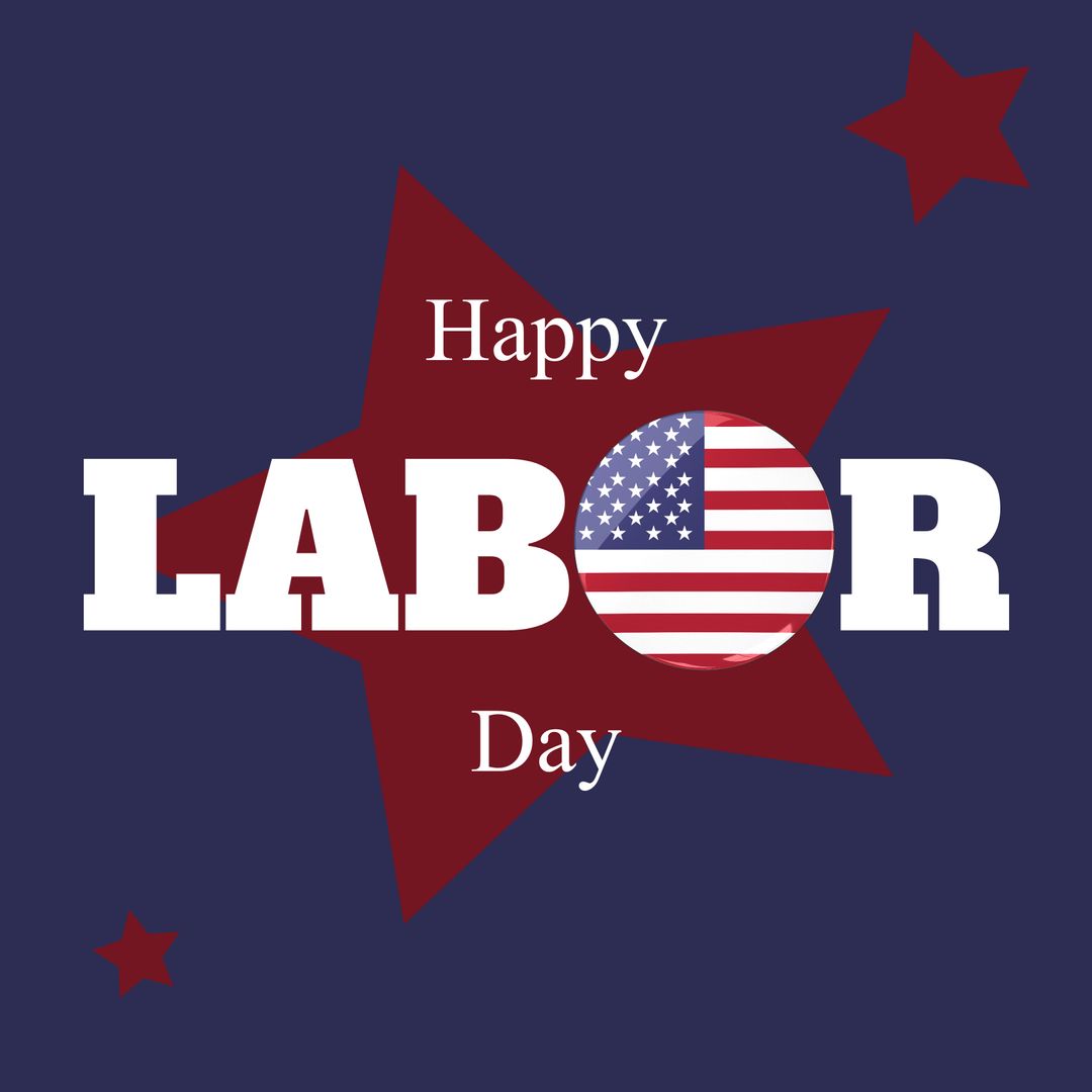 Labor Day Celebration with American Flag Design