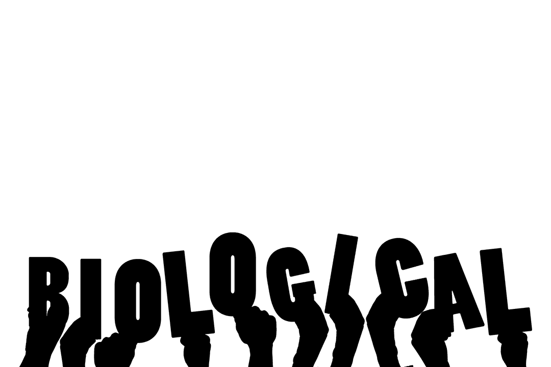 Transparent Hands Reaching Out with Biological Text Illustrations