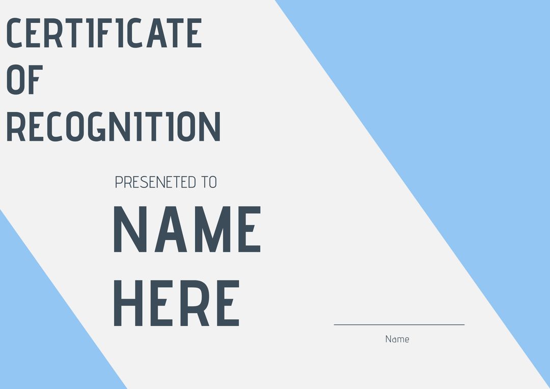 Simple Professional Certificate Template for Awards - Download Free Stock Templates Pikwizard.com