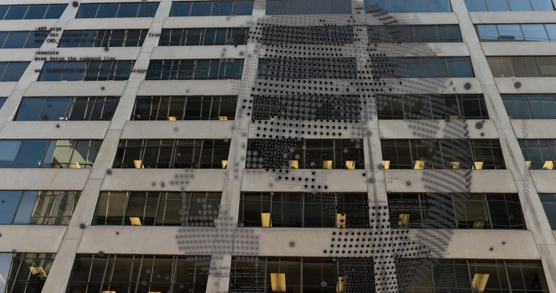 Digital Interface Imagery Overlaying Urban Architecture