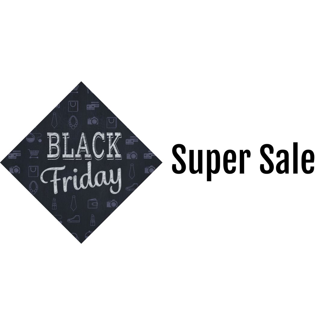 Black Friday Super Sale Chalkboard Style Poster