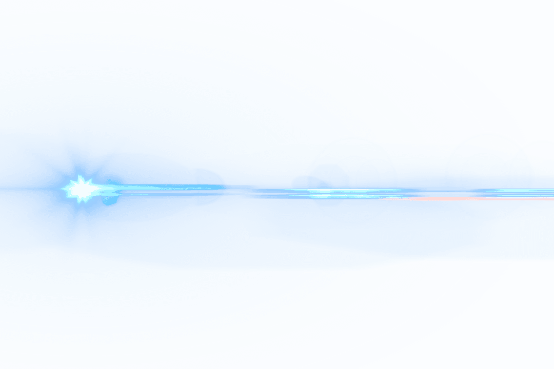 Digital Abstract Light Streak on Transparent Background