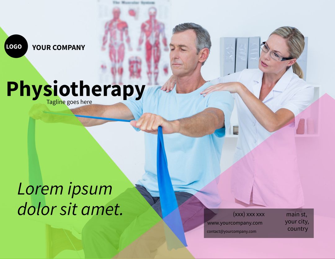 Physiotherapist Assisting Patient in Rehabilitation Exercise Routine