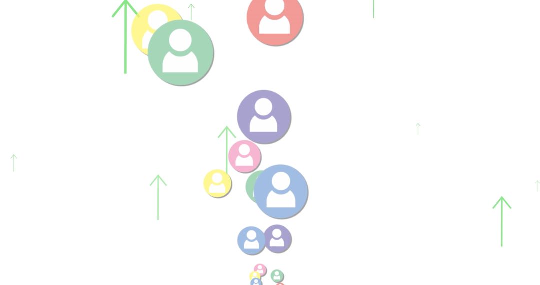 Abstract User Group Icons Illustration on White Background