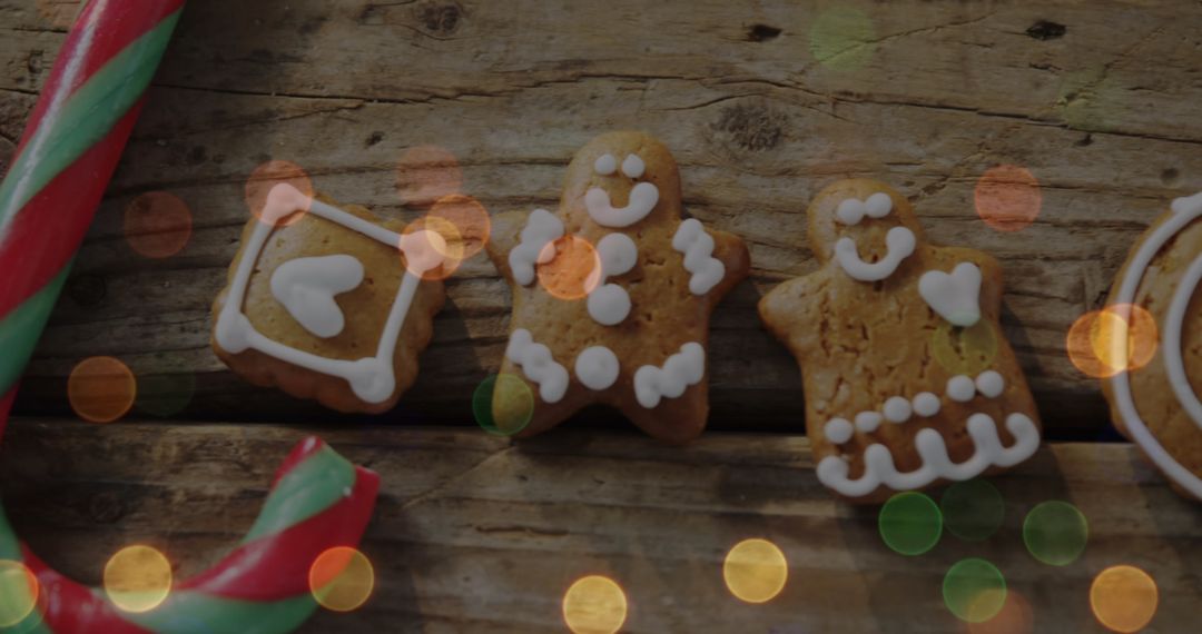 Christmas Gingerbread Cookies with Festive White Frosting