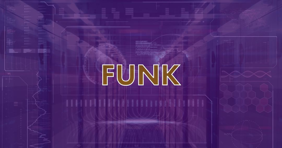 Futuristic Typography with Bold Funk Text in Neon Colors