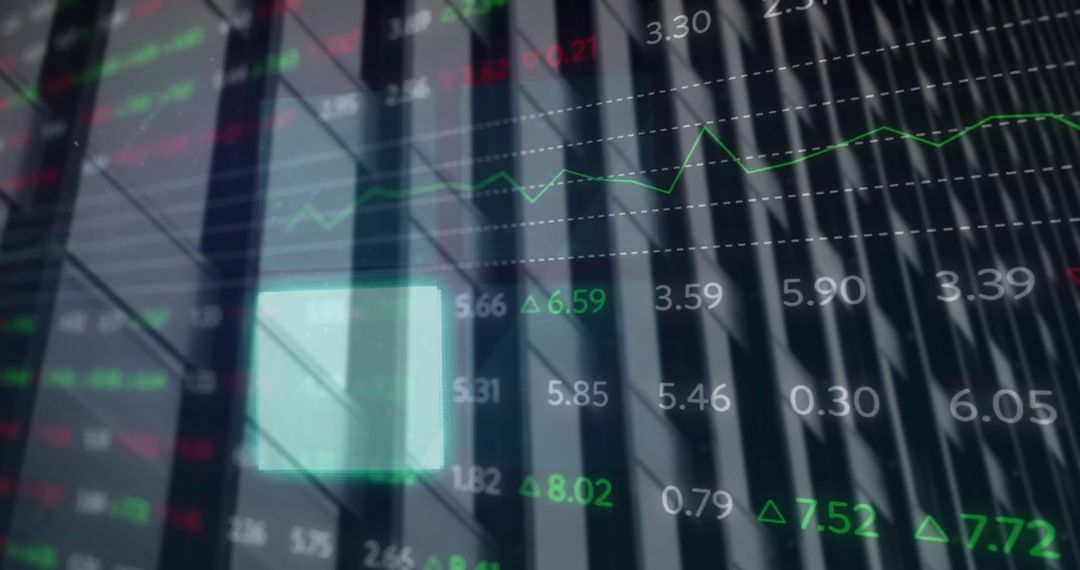 Digital Overlay of Financial Data on Urban Background for Business Insights