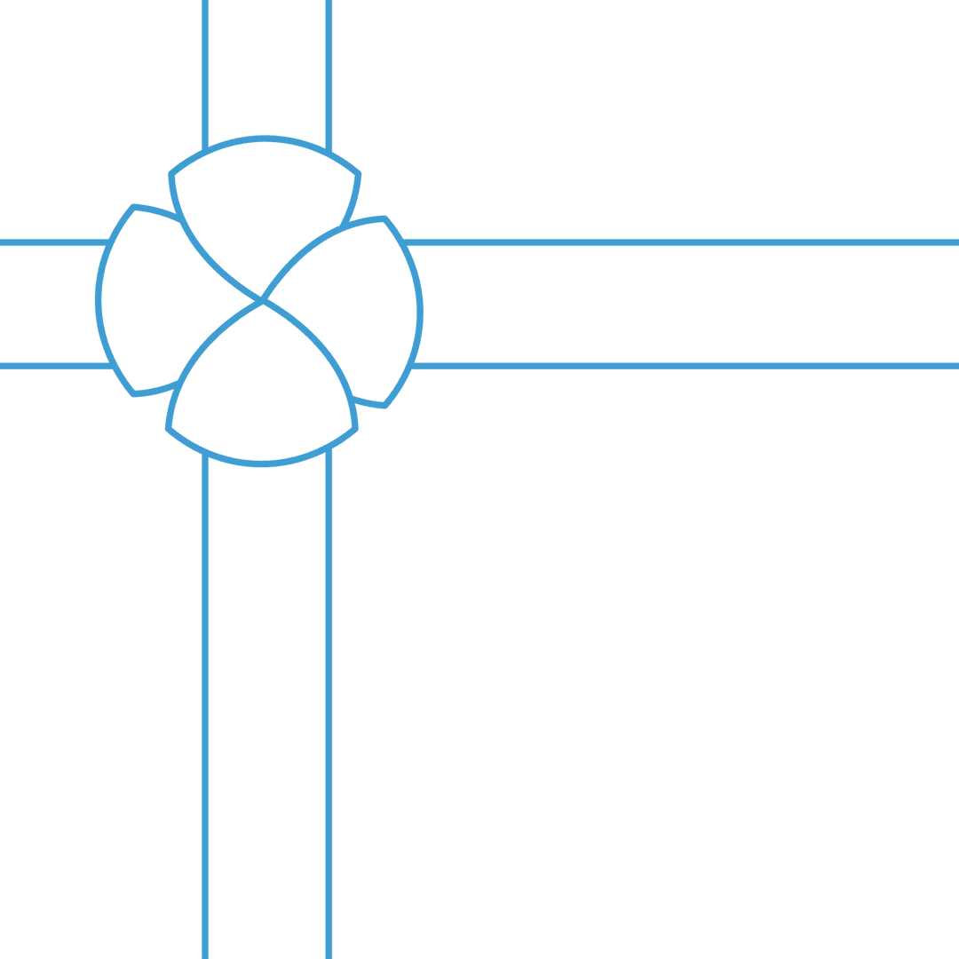 Transparent Blue Ribbon and Bow Illustration with Copy Space