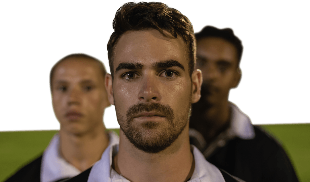 Diverse Sports Team Ready for Competition Transparent Background