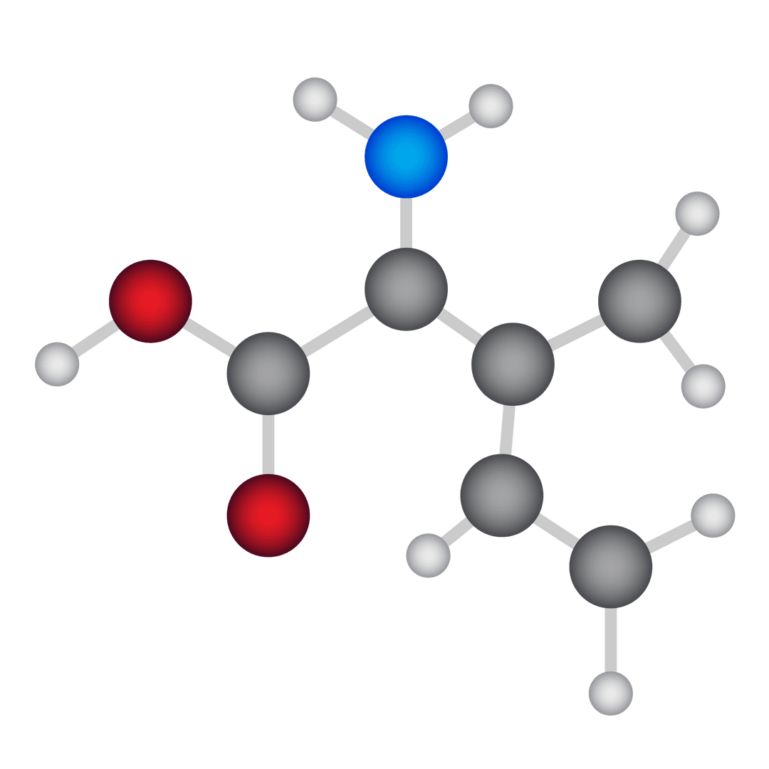 Transparent Molecular Structure Illustration on Isolated Background