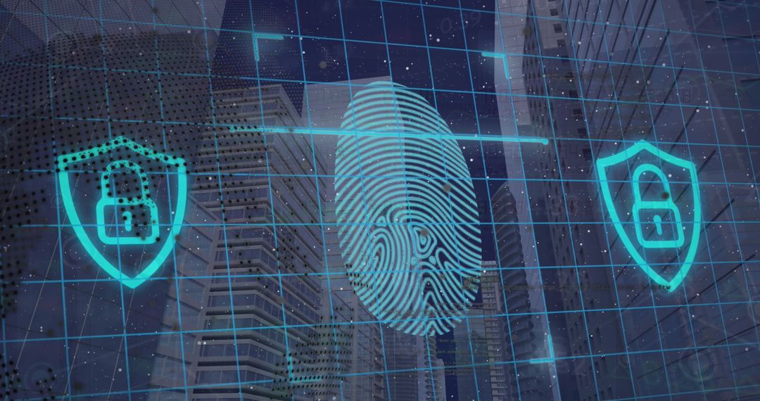 Digital Security Fingerprint Technology Concept