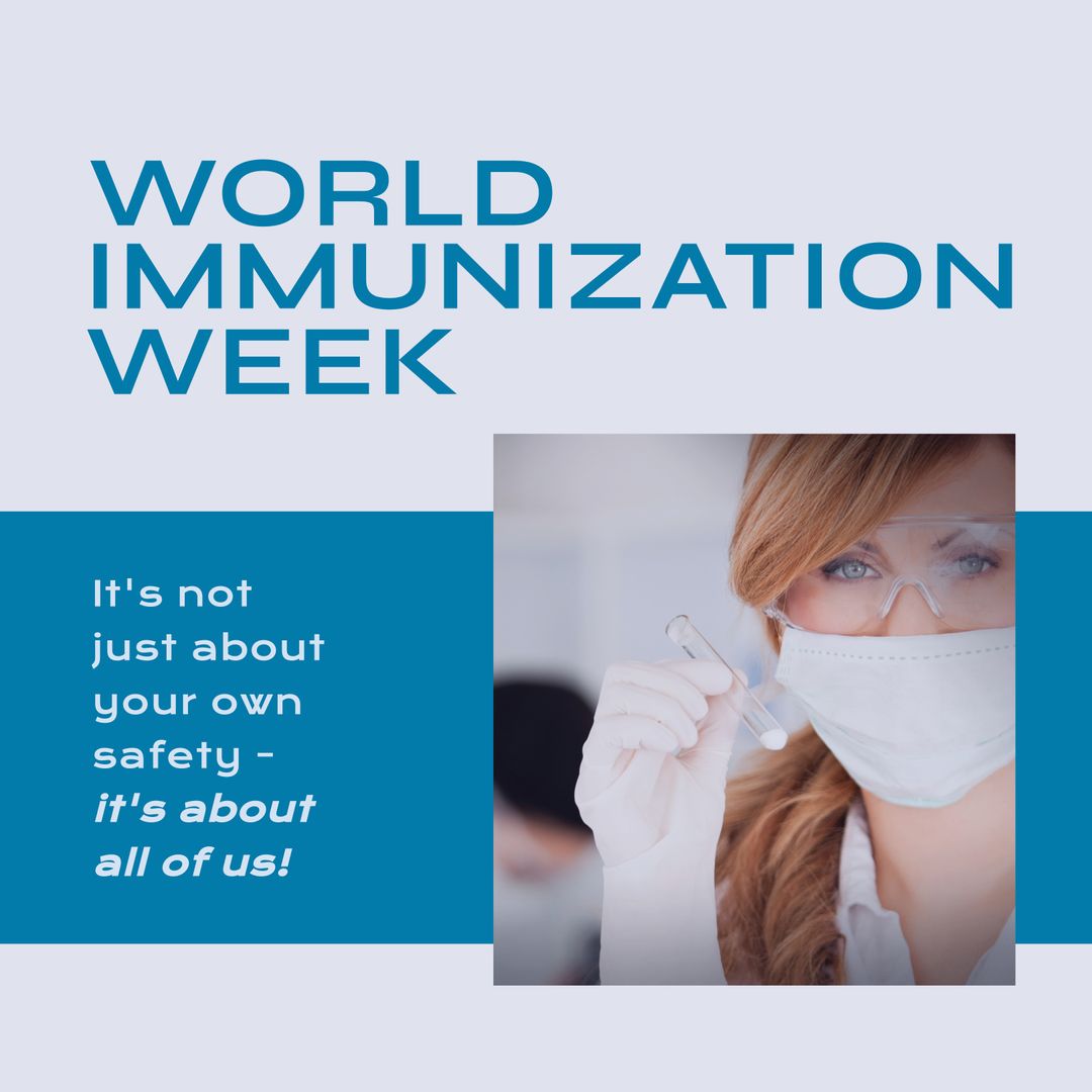 World Immunization Week Medical Campaign with Professional