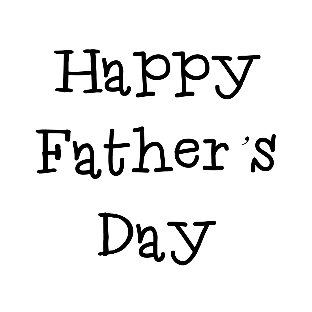 Happy Father's Day Text Transparent Background PNG