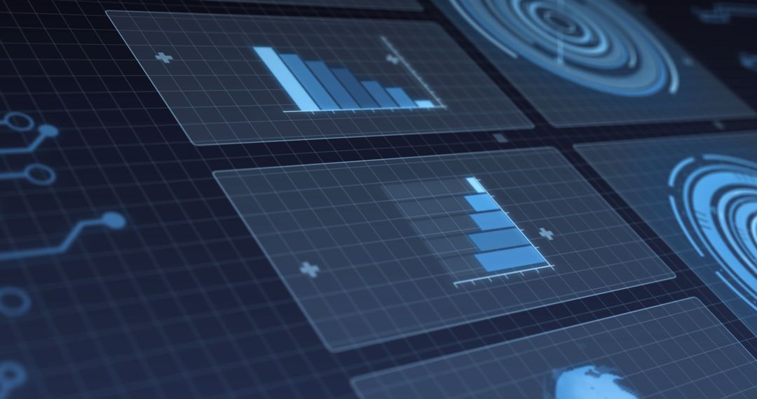 Digital Infographic Dashboard with Data Analytics Graphs - Free Images, Stock Photos and Pictures on Pikwizard.com