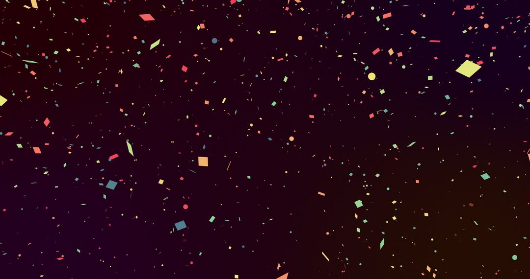 Vibrant Confetti Explosion on Black Backdrop