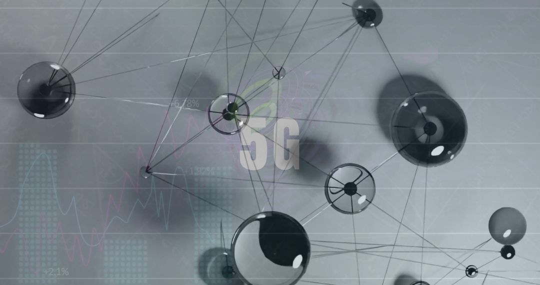 5G Network Connections and Data Processing Concept Art