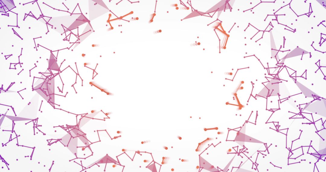 Abstract Network Connections with White Background Space