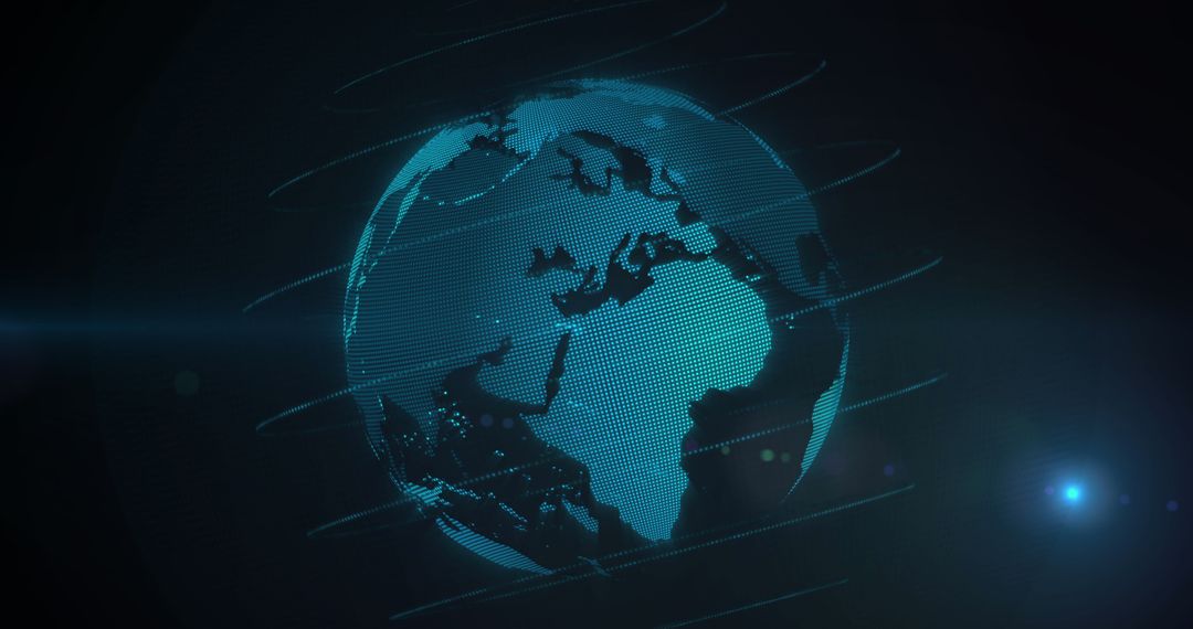 Digital Globe with Network Connections Highlighting Global Connectivity