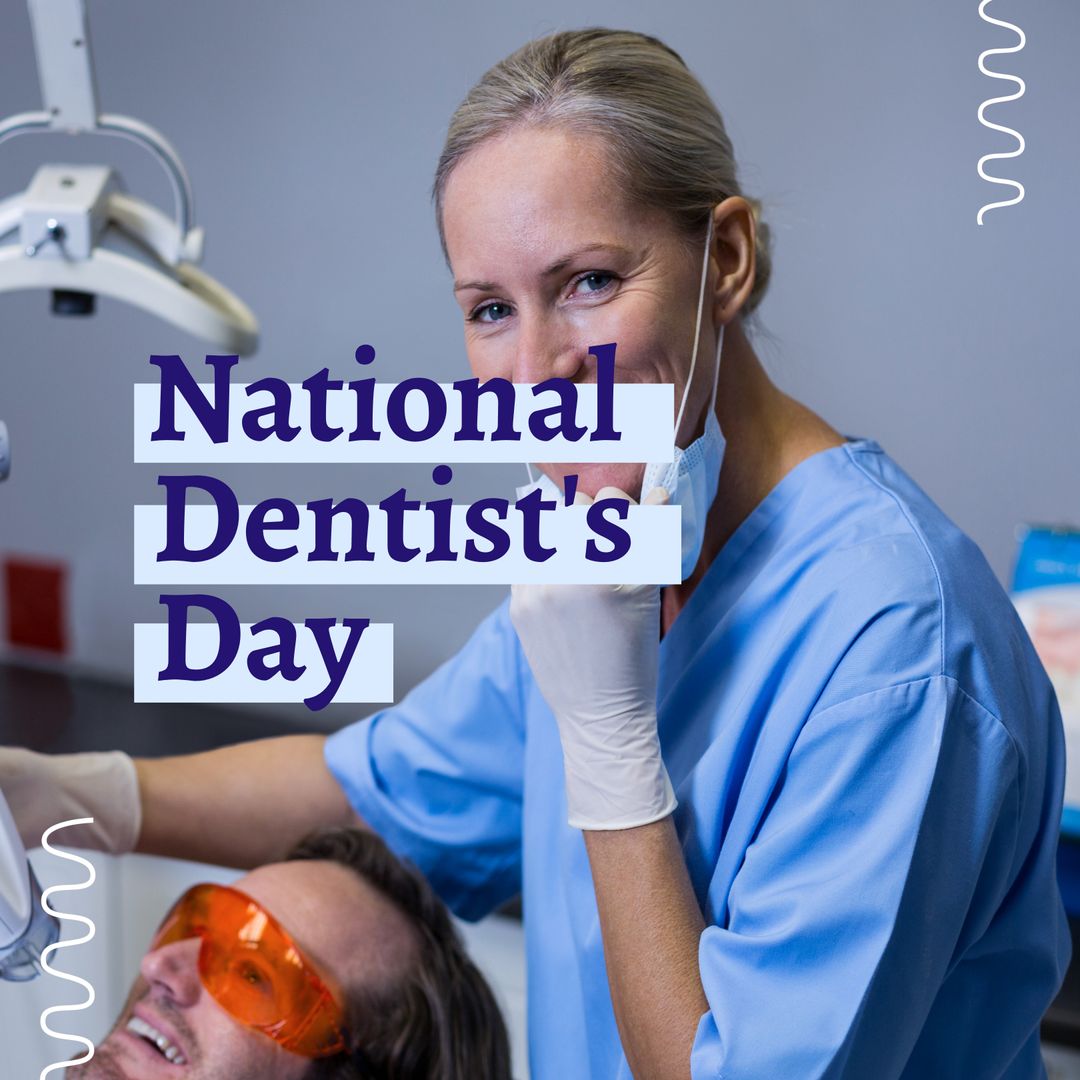 National Dentist's Day Celebration with Smiling Dentist - Download Free Stock Templates Pikwizard.com