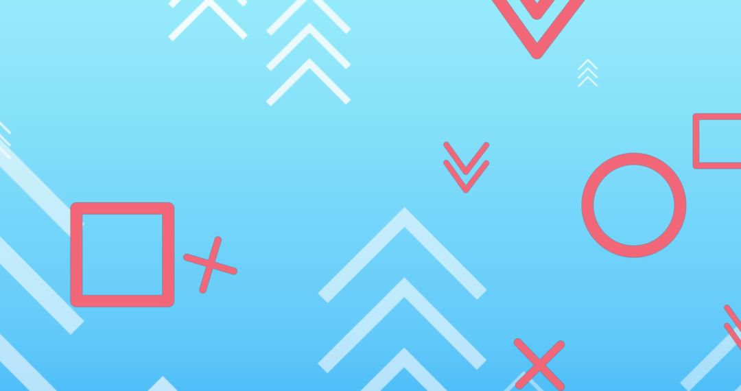 Abstract Geometric Shapes on Blue Background