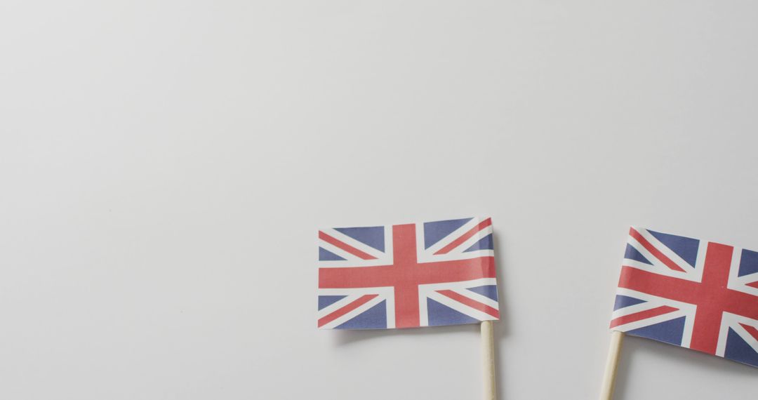 Image of flags of great britain lying on white background - Free Images, Stock Photos and Pictures on Pikwizard.com