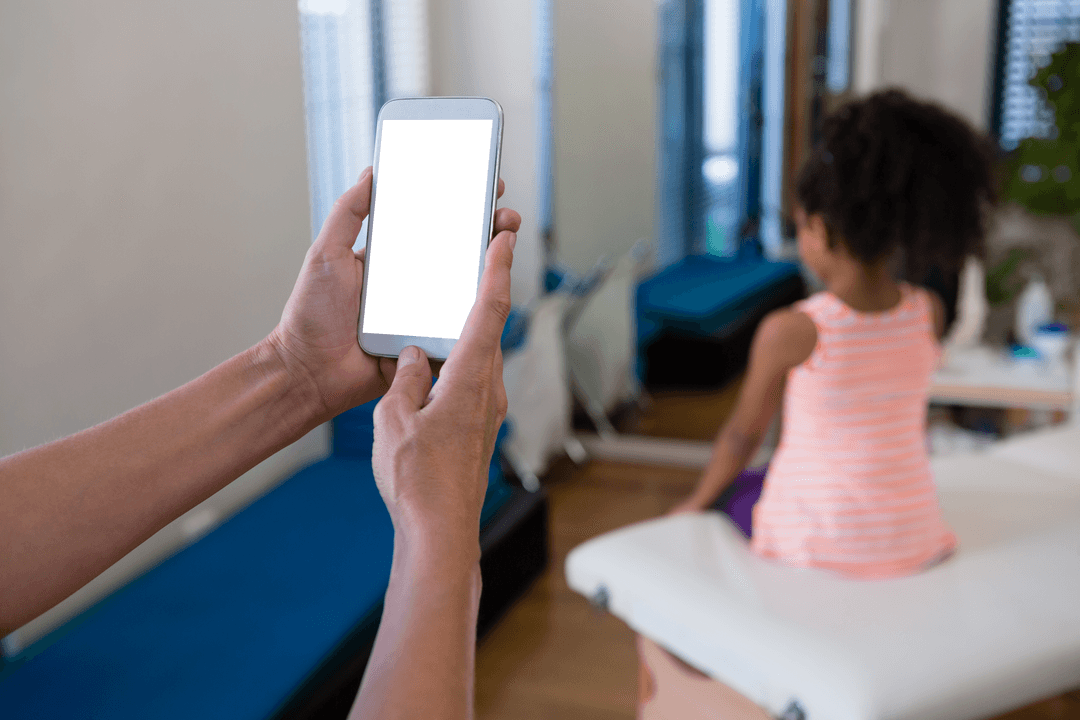 Transparent Smartphone in Physio Session Focus on Pediatric Care