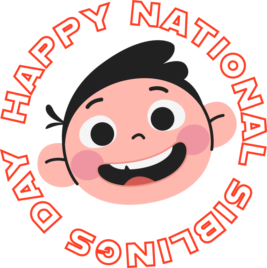 Cheerful Child Cartoon for National Siblings Day with Transparent Background
